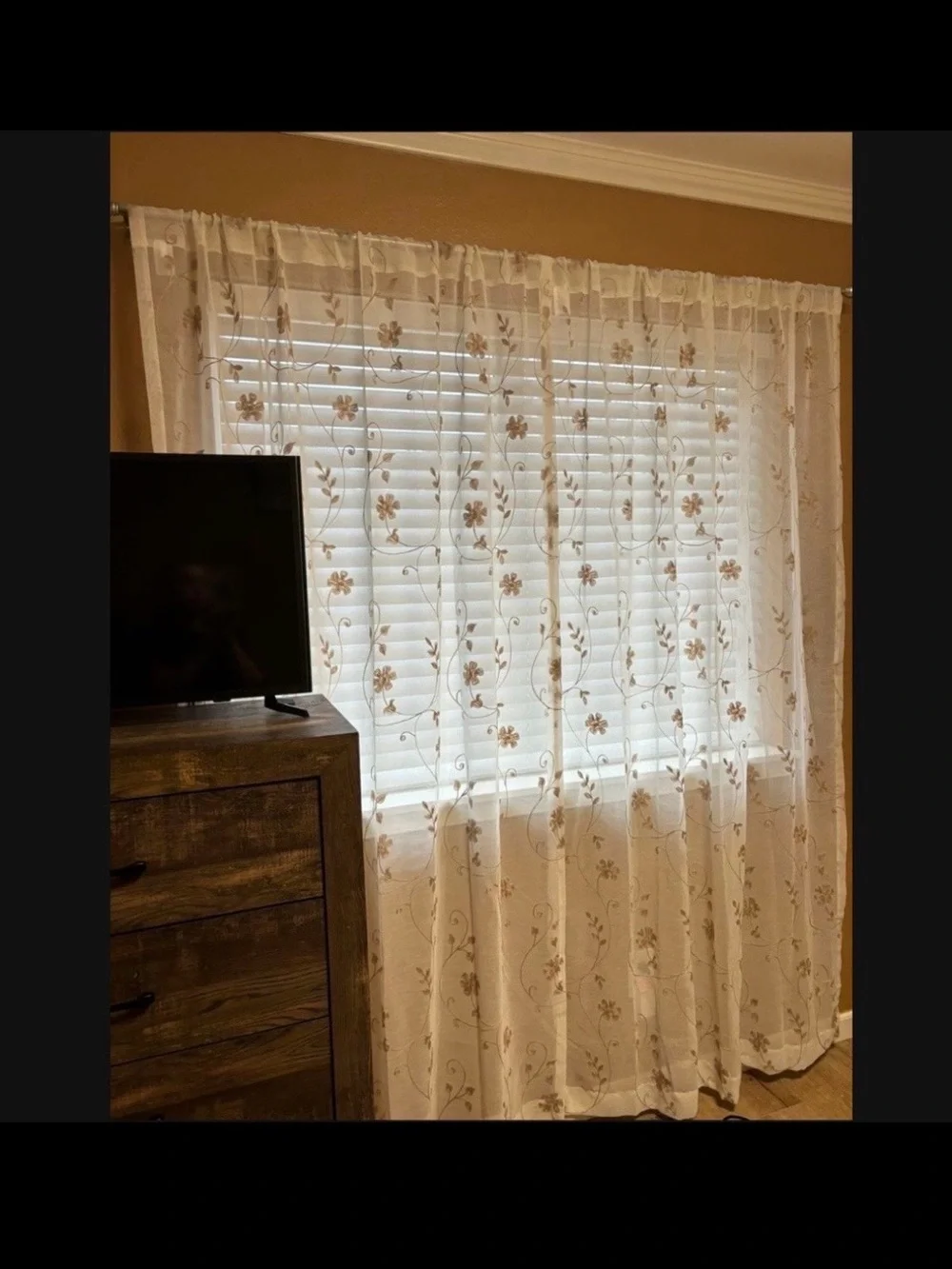 jcpenney Sheer Embroidered Floral Window Panel